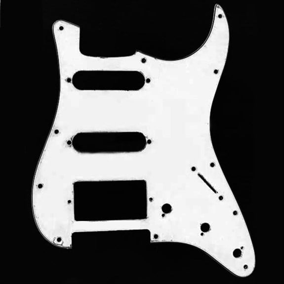XD09HSS USA/Mex Strat Elektro Gitar Pickguard 3 Kat Beyaz - 11 Delik