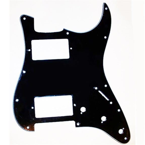 XD12HH USA/Mex Strat Elektro Gitar Pickguard 3 Kat Siyah - 11 Delik