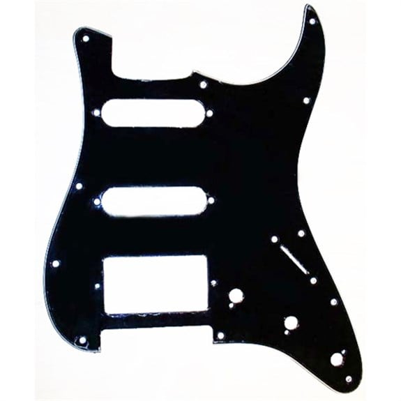 XD12HSS USA/Mex Strat Elektro Gitar Pickguard 3 Kat Siyah - 11 Delik