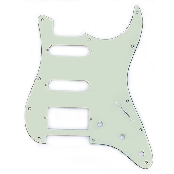 XD15HSS USA/Mex Strat Elektro Gitar Pickguard 3 Kat Mint Green 11 delik
