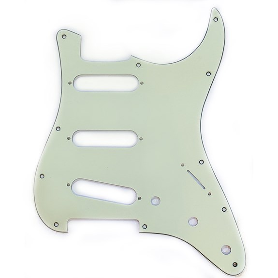 XD15SSS USA/Mex Strat Elektro Gitar Pickguard 3 Kat Mint Green 11 delik