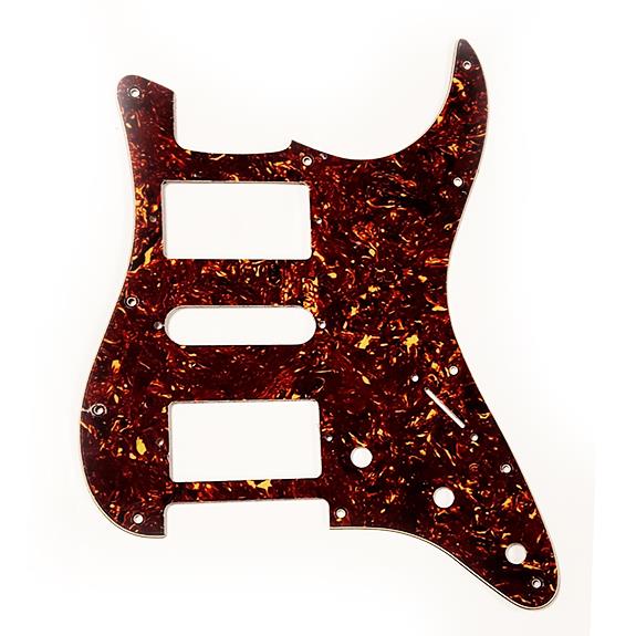 XD22HSH USA/Mex Strat Elektro Gitar Pickguard 4 Kat Tortoise 11 delik