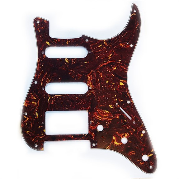 XD22HSS USA/Mex Strat Elektro Gitar Pickguard 4 Kat Tortoise 11 delik