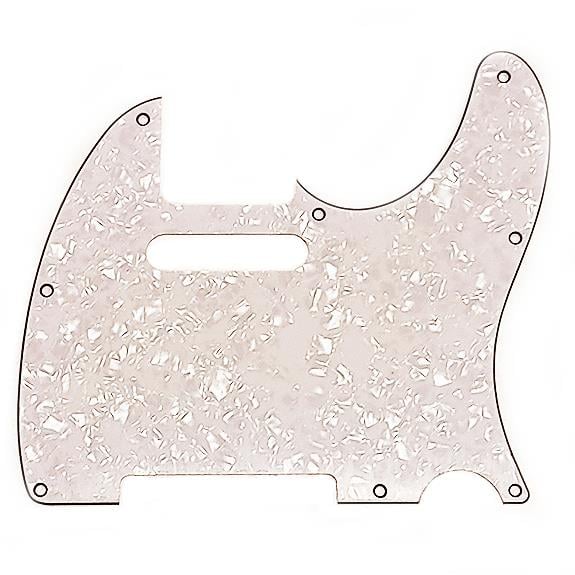 XD26 Tele Pickguard Beyaz Sedef 3 kat 8 Delik