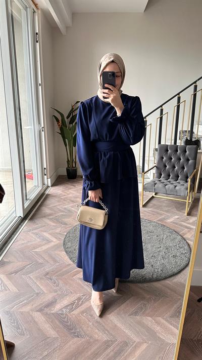 Lacivert Olivia Etekli Takım