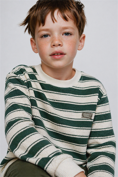 325323Erkek Çocuk Geniş Çizgili Sweatshirt 9-14 Yaş -325323