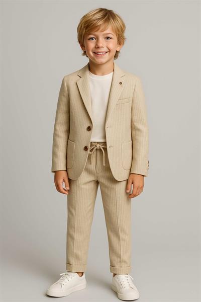 Erkek Çocuk Ceketli Dikine Şantuklu Takım 3-8 Yaş 126636