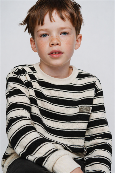 325323Erkek Çocuk Geniş Çizgili Sweatshirt 9-14 Yaş -325323