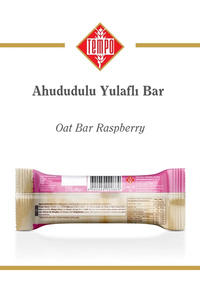 Ahududulu Yulaflı Bar 40 g x 12 Adet