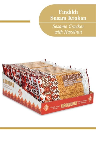 Ballı ve Fındıklı Susam Krokan 80 g x 16 Adet