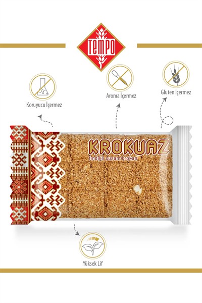 Ballı ve Fındıklı Susam Krokan 80 g x 16 Adet