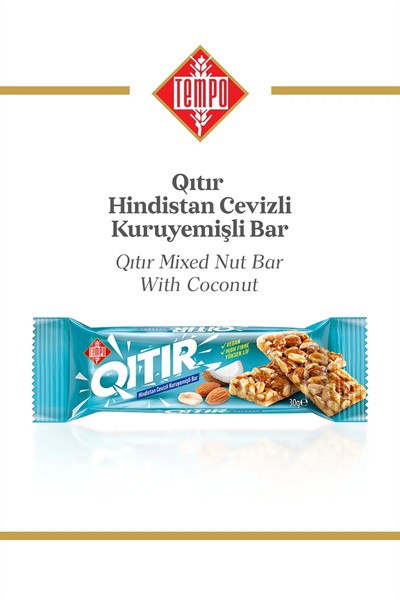 Hindistan Cevizli Kuruyemişli Bar 30 g X 12 Adet