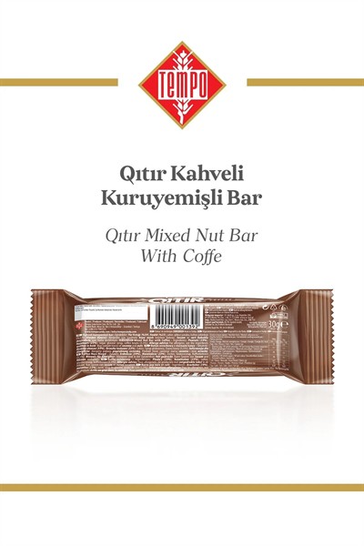 Kahveli Kuruyemişli Bar 30 g X 12 Adet