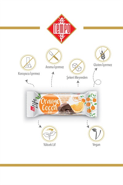 Kakaolu Portakallı Bar 30 g x 12 Adet