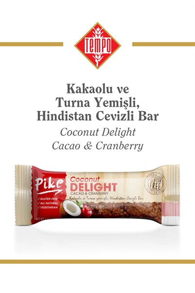 Kakaolu ve Turna Yemişli Hindistan Cevizli Bar 32 g x 12 Adet