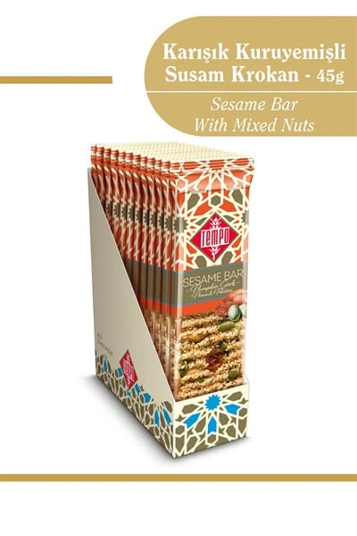 Karışık Kuruyemişli Susam Krokan 45 g x 12 Adet