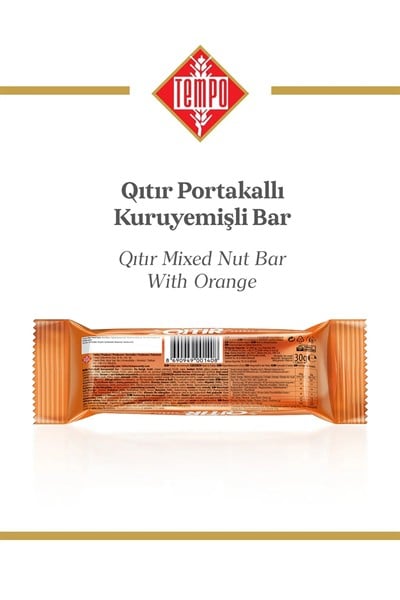 Portakallı Kuruyemişli Bar 30 g X 12 Adet