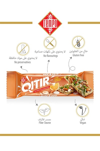 Portakallı Kuruyemişli Bar 30 g X 12 Adet