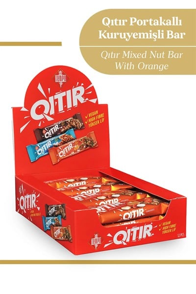 Portakallı Kuruyemişli Bar 30 g X 12 Adet