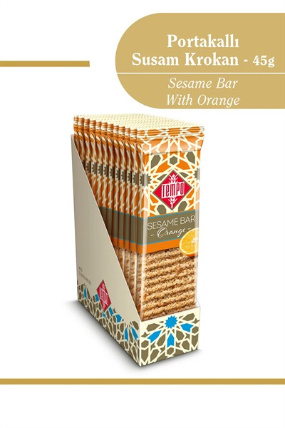 Portakallı Susam Krokan 45 g x 12 Adet
