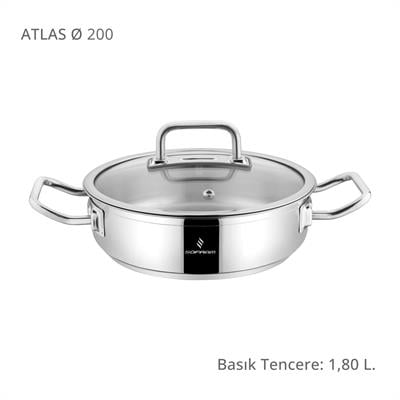 Sofram Atlas 20 cm Basık Tencere