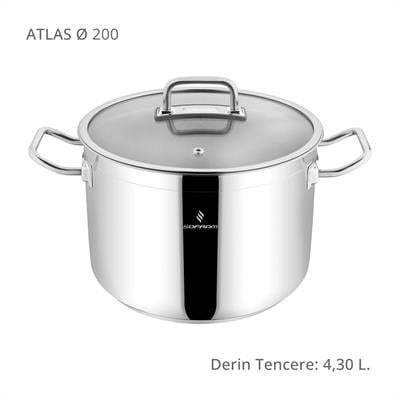 Sofram Atlas 20 cm XL Derin Tencere