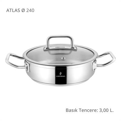 Sofram Atlas 24 cm Basık Tencere