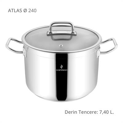 Sofram Atlas 24 cm XL Derin Tencere