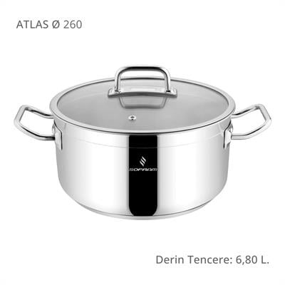 Sofram Atlas 26 cm Derin Tencere