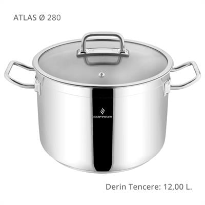 Sofram Atlas 28 cm XL Derin Tencere