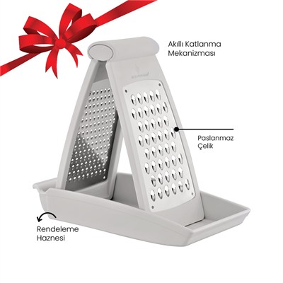 Sofram Barok 8 Parça Tencere Seti + Smart Rende (Gri)