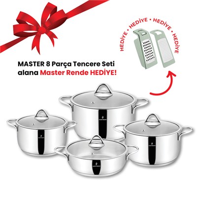Sofram Master 8 Parça Tencere Seti + Master Rende (Yeşil)