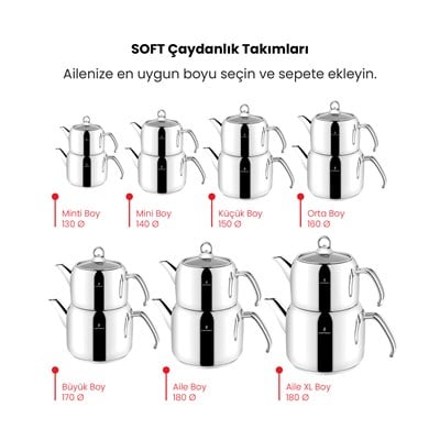 Sofram Soft 15 cm Küçük Boy Çaydanlık Takımı