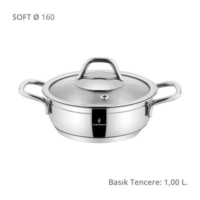 Sofram Soft 16 cm Basık Tencere