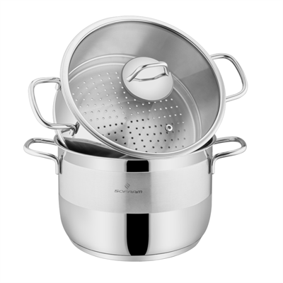 Sofram Soft 18 cm 3 Parça Buharda Pişirme Tencere Seti