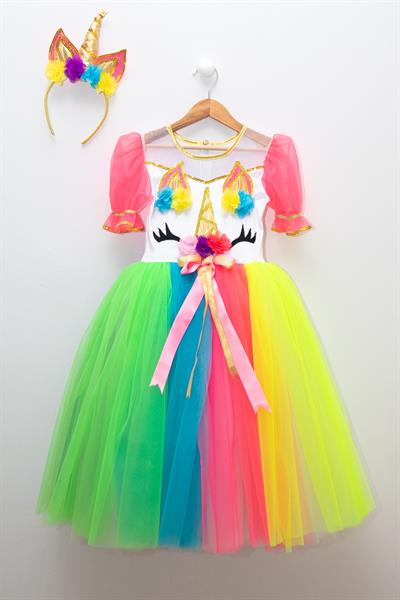 UZUN ETEKLİ UNICORN KOSTÜMÜ