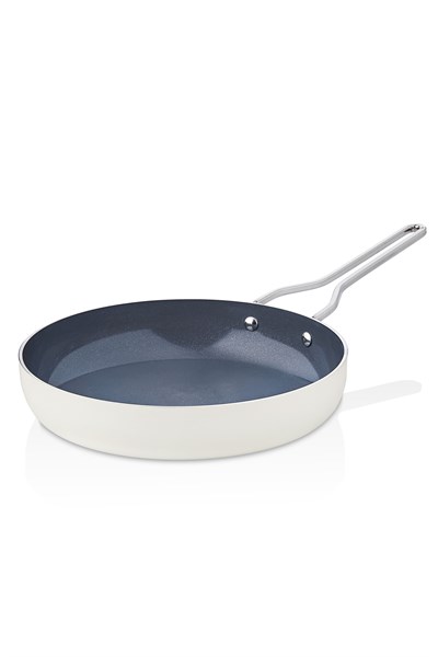 Taç Sera Feel Yanmaz Yapışmaz Seramik Tava 32 Cm / Beyaz