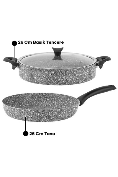 TAÇ ULTRA EKONOMİK 3 PARÇA TENCERE TAVA SETİ