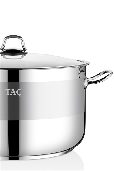 Taç Bengü Pro İndüksiyon Tabanlı Paslanmaz Çelik 36 Cm Derin Tencere 21 Litre