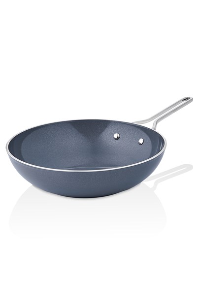 Taç Sera Feel Seramik Yanmaz Yapışmaz Wok Tava 28 cm / Gri