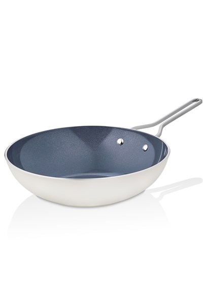 Taç Sera Feel Seramik Yanmaz Yapışmaz Wok Tava 28 cm / Beyaz