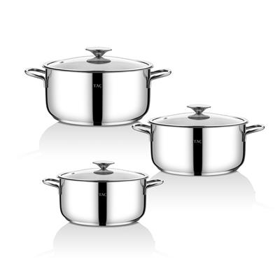 Taç Bengü Pro 6 Parça Çelik Tencere Seti