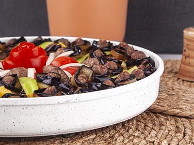 Taç Granit Döküm 32cm Yuvarlak Tepsi Beyaz