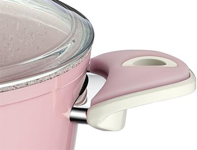Taç Granit Plus Derin Tencere 20 cm Pembe