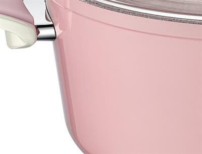 Taç Granit Plus Derin Tencere 22 cm Pembe