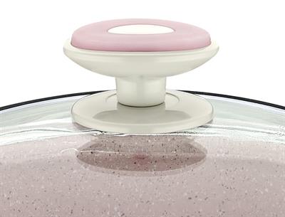 Taç Granit Plus Derin Tencere 22 cm Pembe