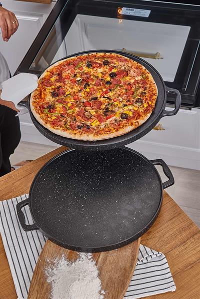 Taç Gravita Döküm Izgara ve Gözleme Tava 34cm Siyah