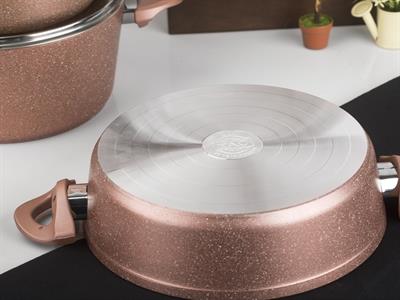 Taç Master Cook 4lü 7 Parça Granit Tencere Seti Rose Gold