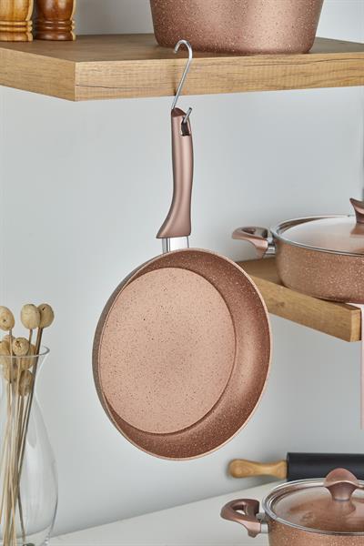 Taç Master Cook 4lü 7 Parça Granit Tencere Seti Rose Gold