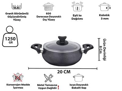 Taç Master Cook Tombik 7 Parça Tencere Seti Uzay Grisi